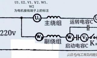 单相电机单电容四根线接线方法 单相电机接线图